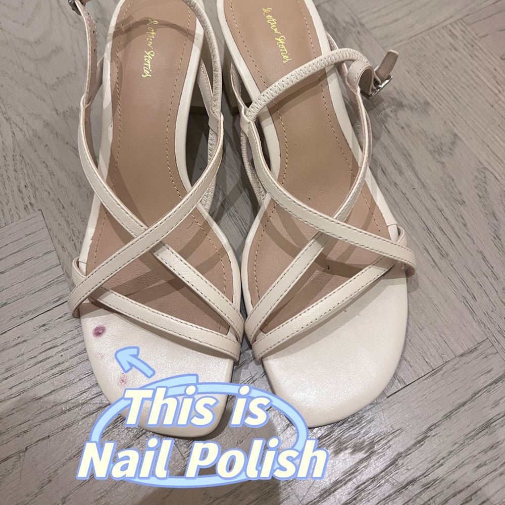 &Other Stories Strappy Block Heel Sandal Size 35 Summer Vacation